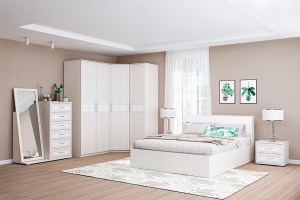 Модульная спальня Кэт-4 (Диал) Бодега белая